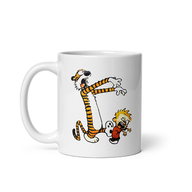 Calvin and Hobbes Playing Zombies Mug-0